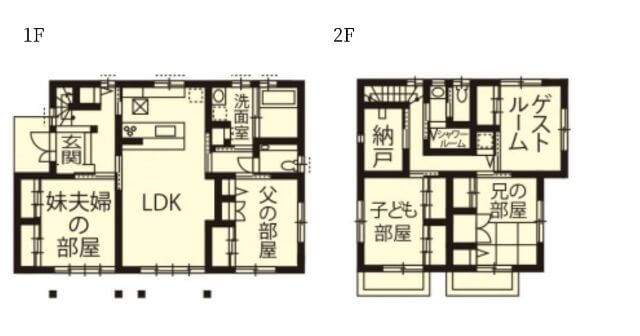 【実例3】完全同居型のおしゃれな二世帯住宅