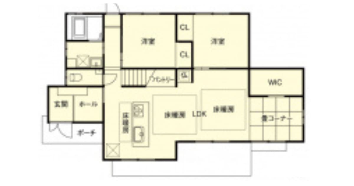 【実例3】I型キッチンをアイランド型にレイアウト