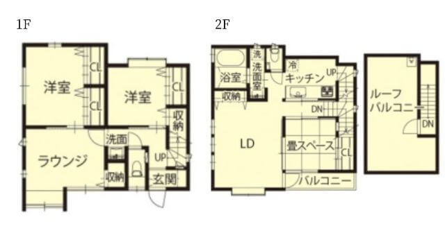 【実例5】約30坪のおしゃれな二世帯住宅