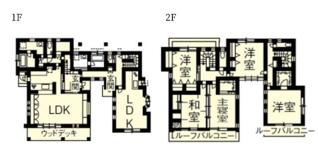 【実例1】完全分離型のおしゃれな二世帯住宅