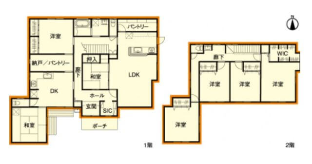 【実例2】部分共有型のおしゃれな二世帯住宅