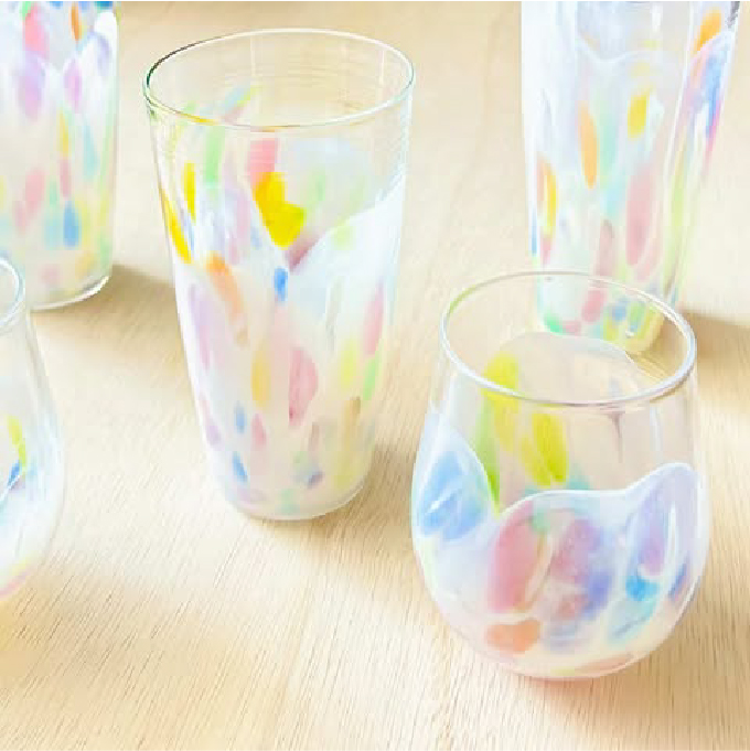 flowingCharm［ グラス、ぐい呑み、小皿、一輪挿し ］