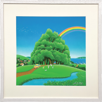 大きな木に架かる虹